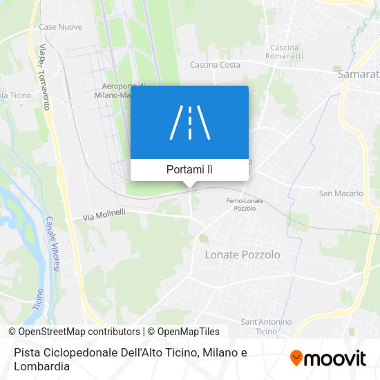 Mappa Pista Ciclopedonale Dell'Alto Ticino