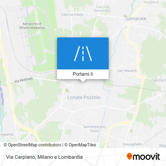 Mappa Via Carpiano