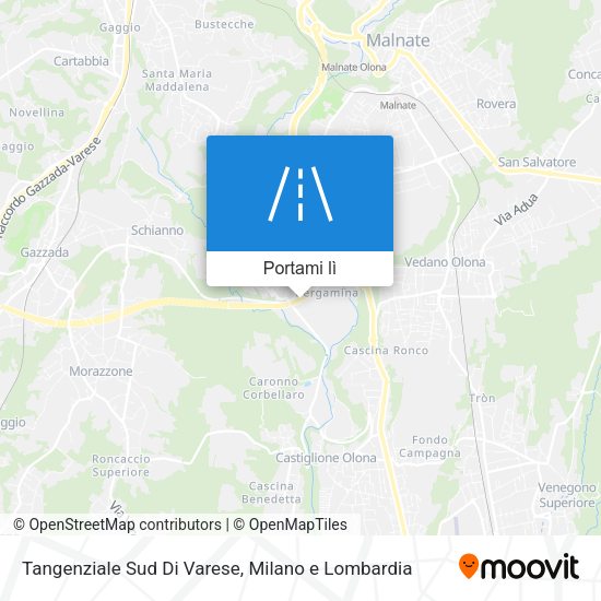 Mappa Tangenziale Sud Di Varese