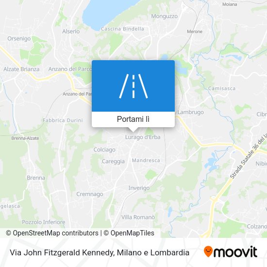 Mappa Via John Fitzgerald Kennedy