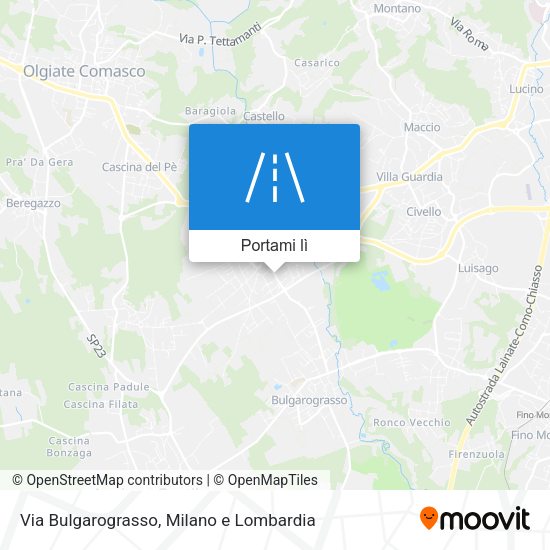 Mappa Via Bulgarograsso