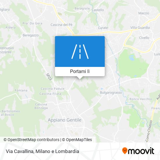 Mappa Via Cavallina