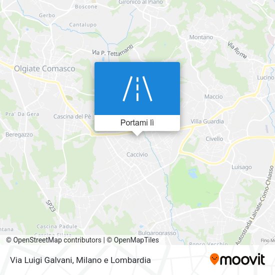 Mappa Via Luigi Galvani