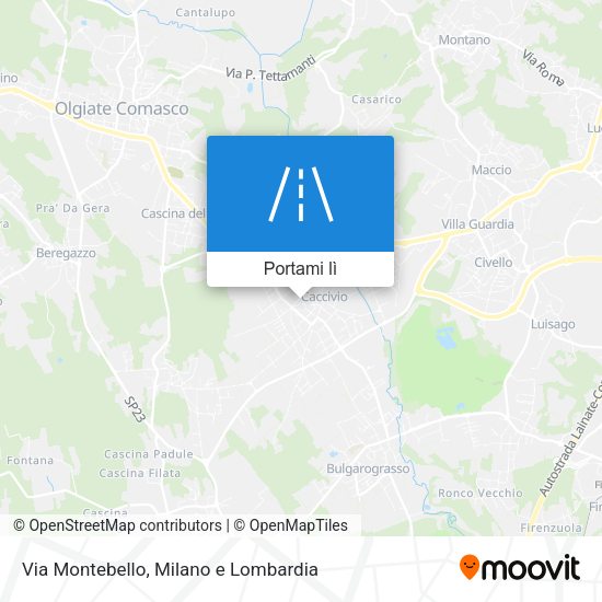 Mappa Via Montebello