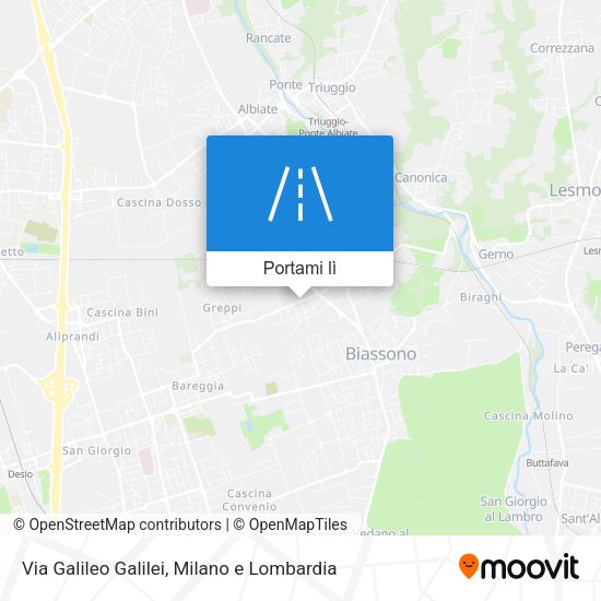 Mappa Via Galileo Galilei