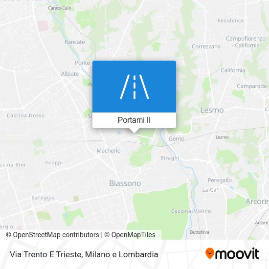 Mappa Via Trento E Trieste