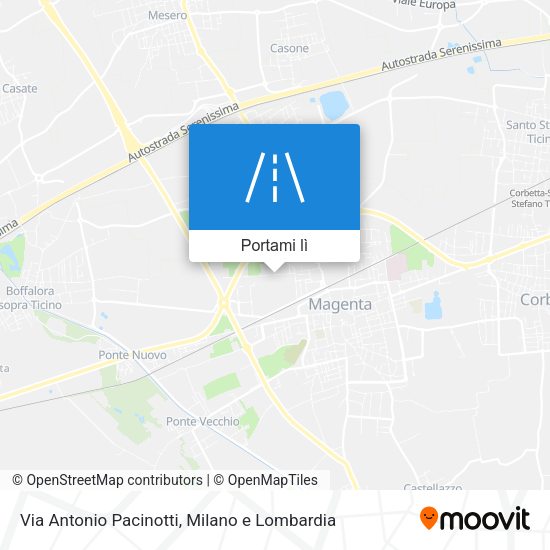 Mappa Via Antonio Pacinotti