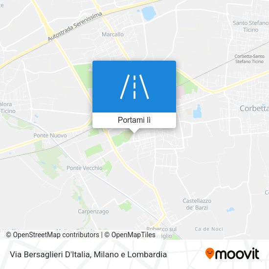Mappa Via Bersaglieri D'Italia