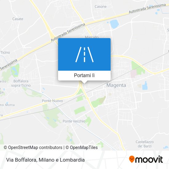 Mappa Via Boffalora