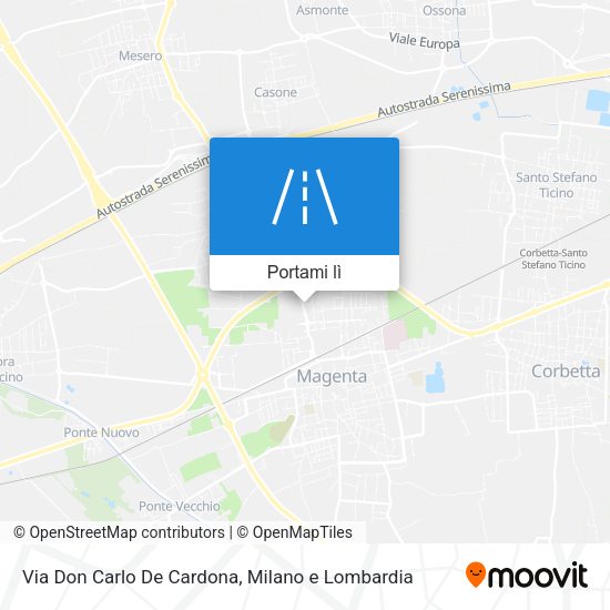 Mappa Via Don Carlo De Cardona