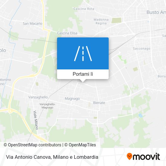 Mappa Via Antonio Canova