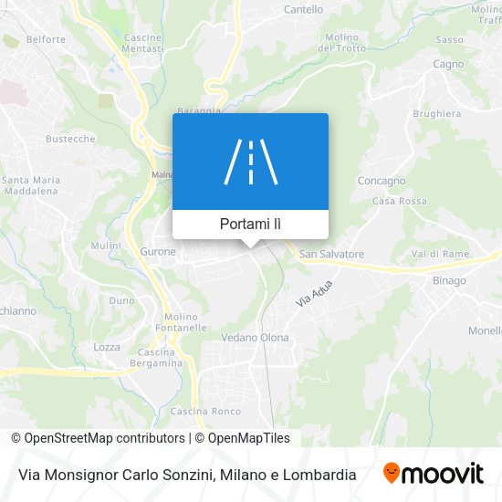 Mappa Via Monsignor Carlo Sonzini