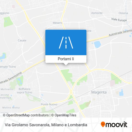 Mappa Via Girolamo Savonarola