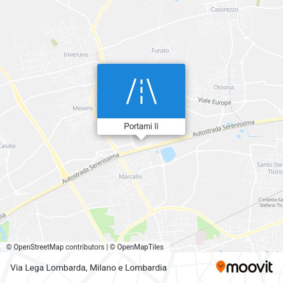 Mappa Via Lega Lombarda