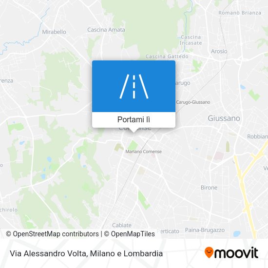 Mappa Via Alessandro Volta