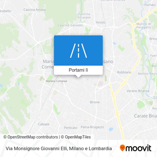 Mappa Via Monsignore Giovanni Elli