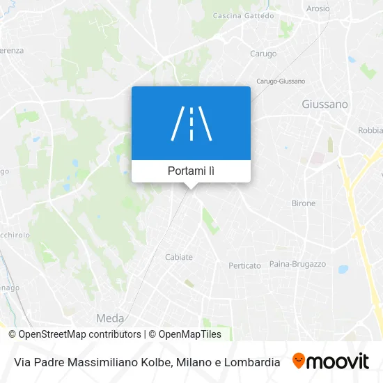 Mappa Via Padre Massimiliano Kolbe