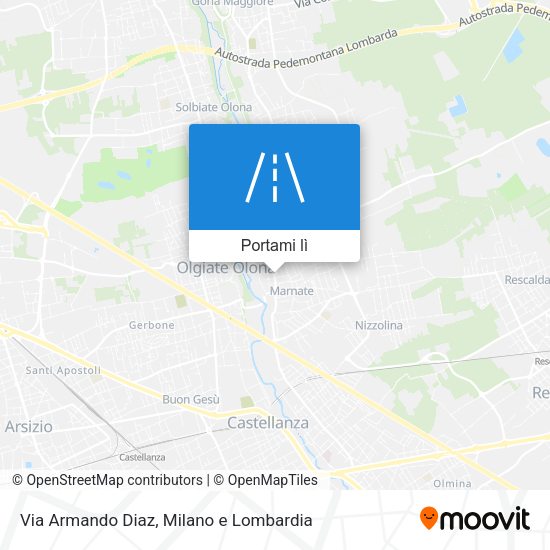 Mappa Via Armando Diaz