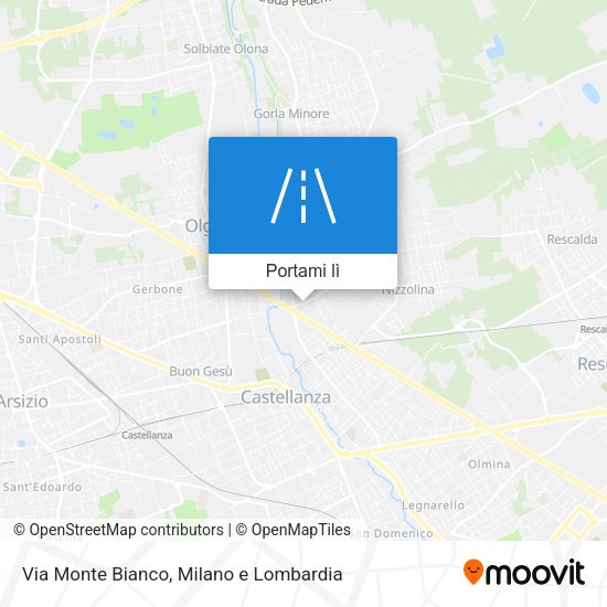Mappa Via Monte Bianco