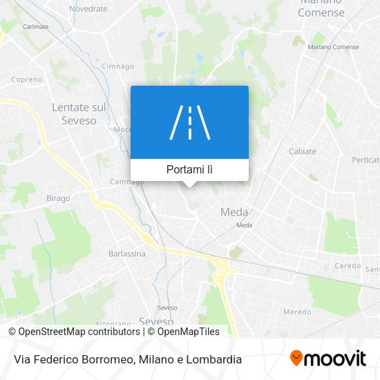 Mappa Via Federico Borromeo