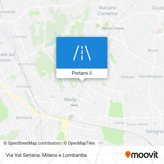 Mappa Via Val Seriana