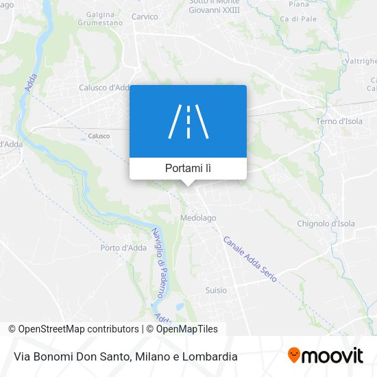 Mappa Via Bonomi Don Santo