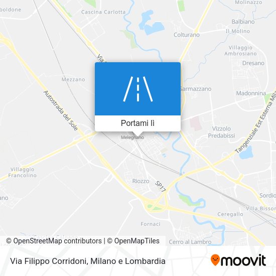 Mappa Via Filippo Corridoni