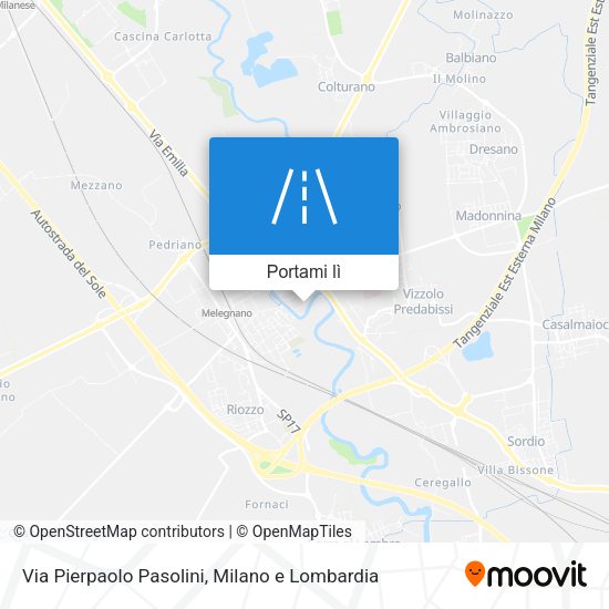 Mappa Via Pierpaolo Pasolini