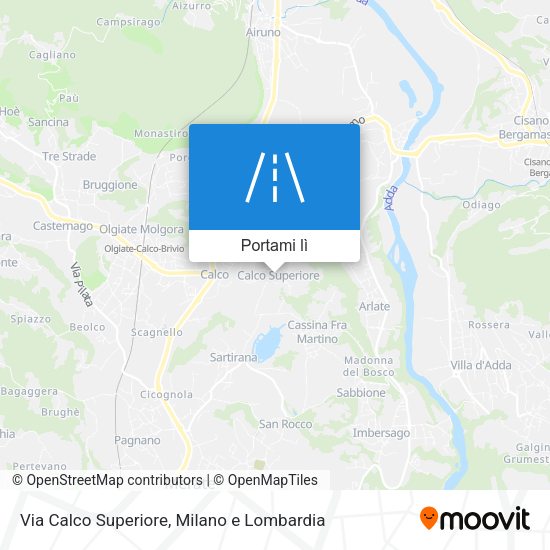 Mappa Via Calco Superiore