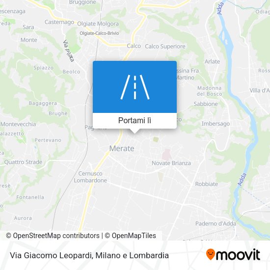 Mappa Via Giacomo Leopardi
