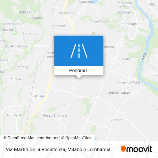 Mappa Via Martiri Della Resistenza
