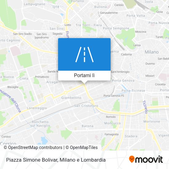 Mappa Piazza Simone Bolivar