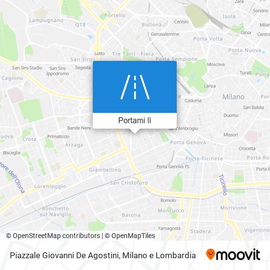 Mappa Piazzale Giovanni De Agostini