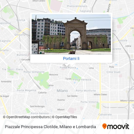 Mappa Piazzale Principessa Clotilde