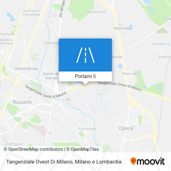 Mappa Tangenziale Ovest Di Milano