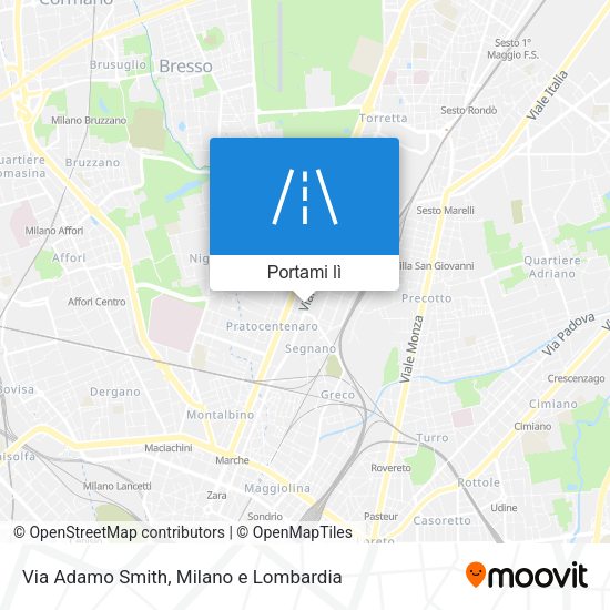 Mappa Via Adamo Smith