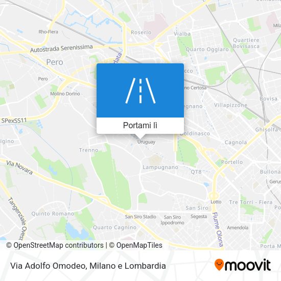 Mappa Via Adolfo Omodeo