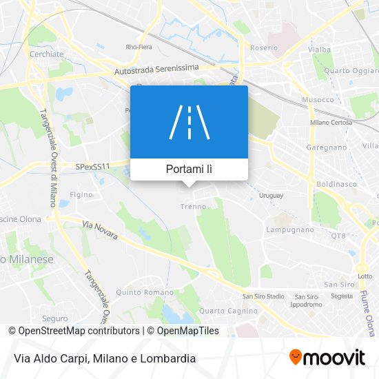 Mappa Via Aldo Carpi