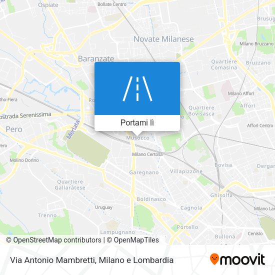 Mappa Via Antonio Mambretti