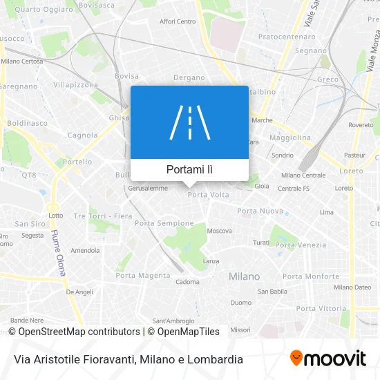 Mappa Via Aristotile Fioravanti