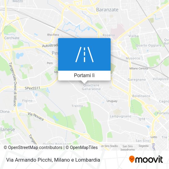 Mappa Via Armando Picchi