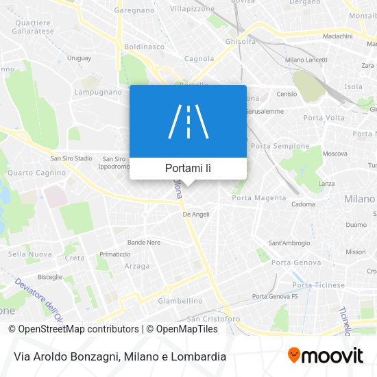 Mappa Via Aroldo Bonzagni