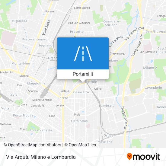 Mappa Via Arquà