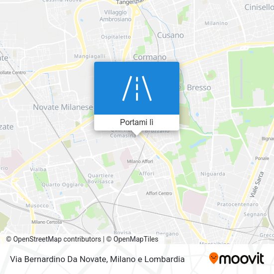 Mappa Via Bernardino Da Novate