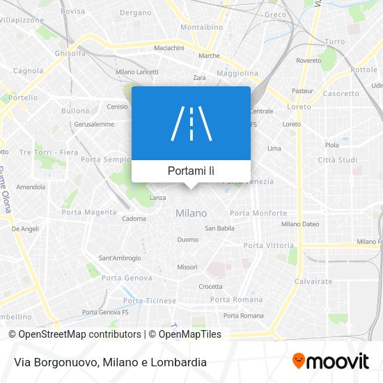 Mappa Via Borgonuovo