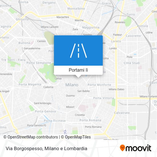 Mappa Via Borgospesso