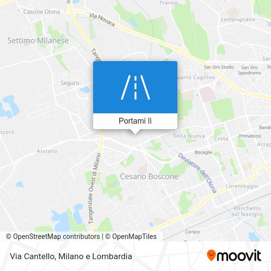 Mappa Via Cantello