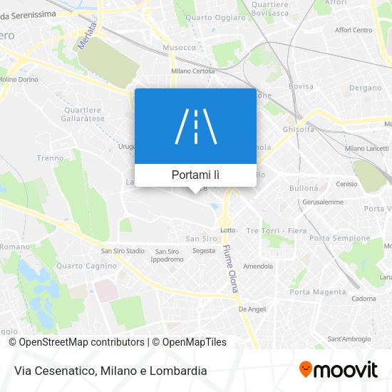 Mappa Via Cesenatico