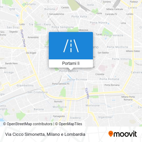 Mappa Via Cicco Simonetta