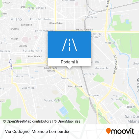 Mappa Via Codogno